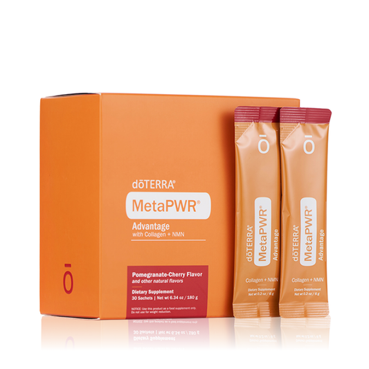 MetaPWR™ Advantage doTerra – Supliment alimentar cu colagen, aroma de rodie si cirese.